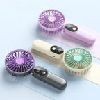USB Rechargeable Mini Handheld Fan – 6-Speed Digital Display Handheld Mini Fan Richie's