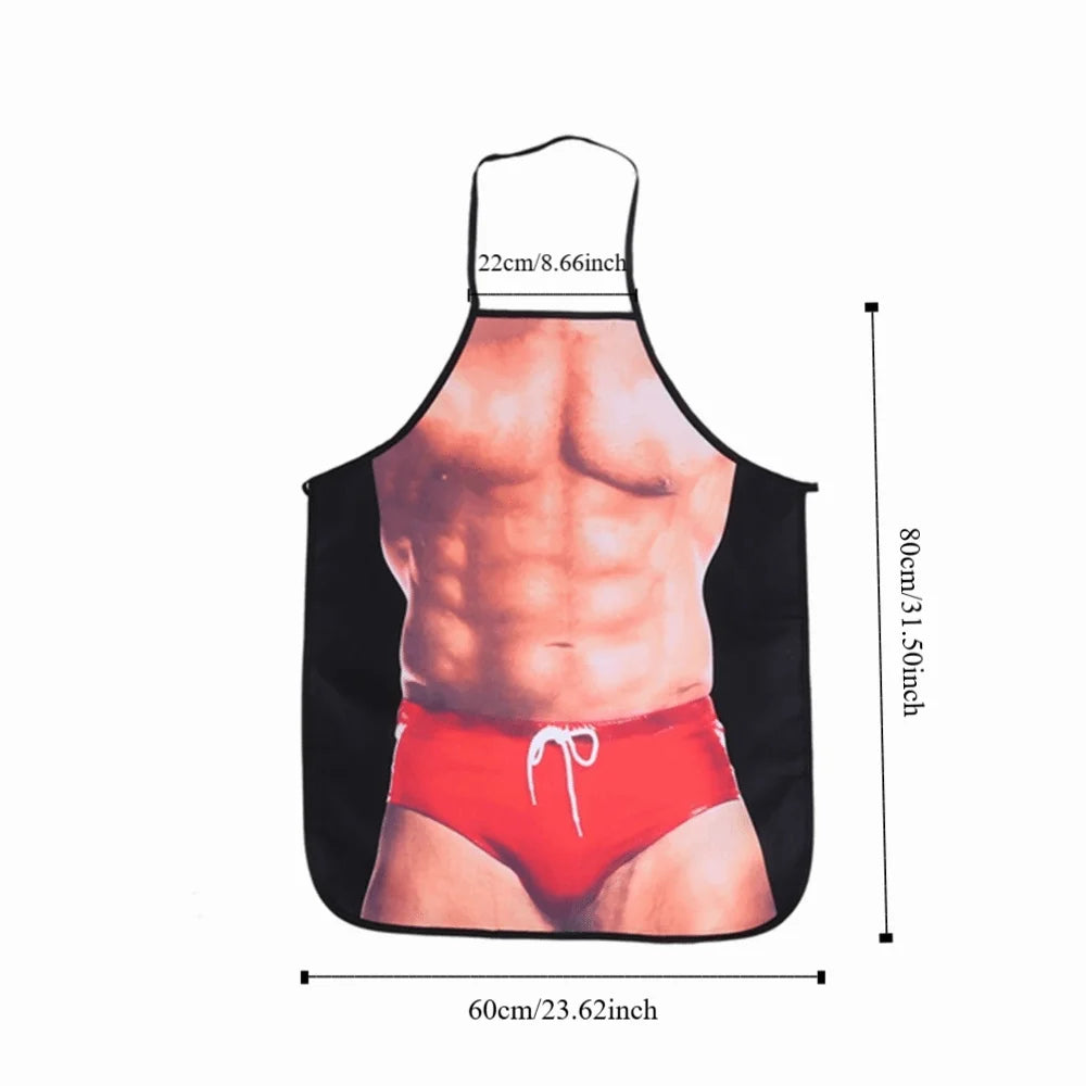 3D Funny Novelty Cooking Apron – Gag Gift for Grill & Kitchen Novelty Cooking Apron Richie's