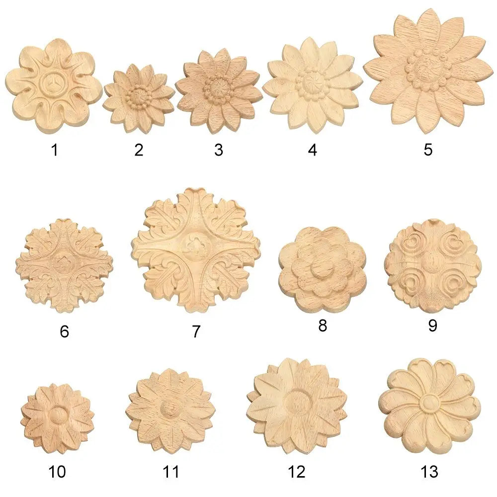 Floral Wood Carved Appliques – Decorative Furniture Corner Accents Wood Carved Applique Richie's