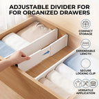 8-Pack Adjustable Drawer Dividers with Side Locking Buckle Drawer Organizer Richie's