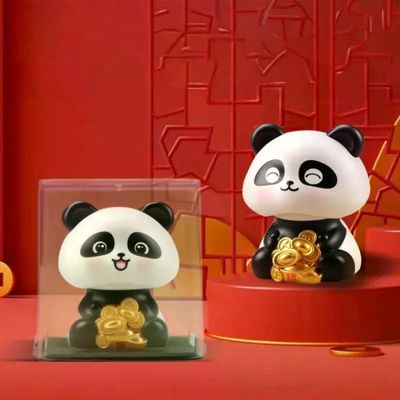 Solar Shaking Head Panda Car Dashboard Ornament & Gift Bobblehead Figurine Richie's
