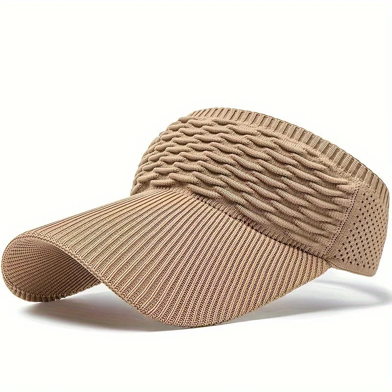 Women's Breathable Knit Sun Hat – Long Brim Beach Cap Women's Sun Hat Richie's Khaki-1pc