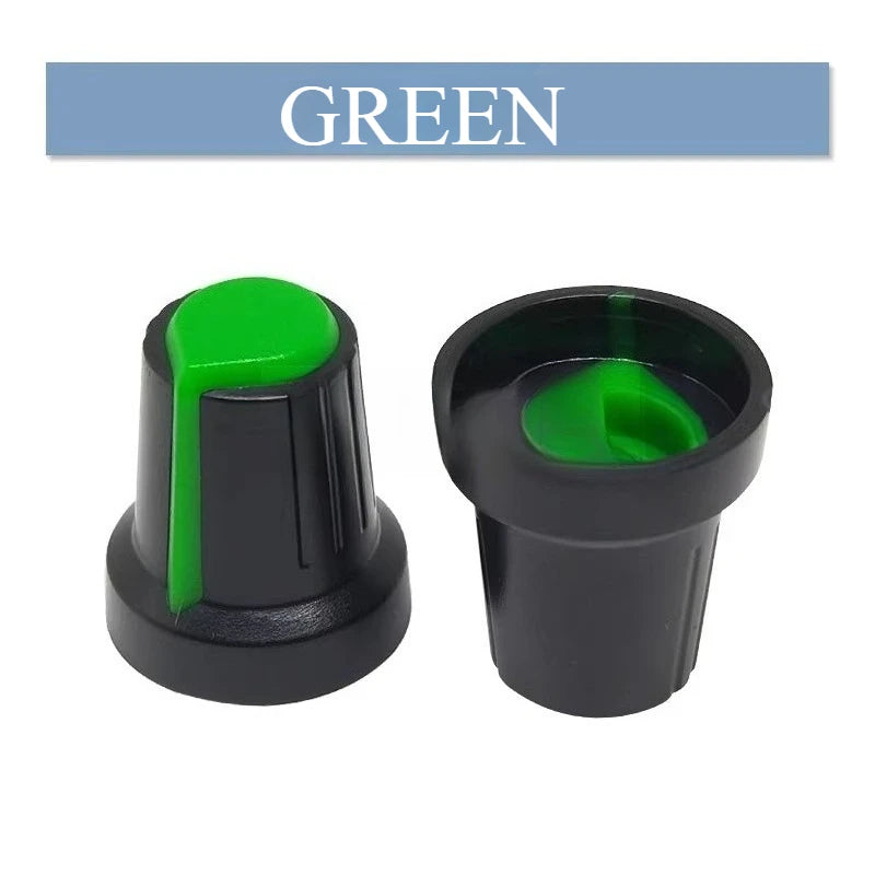30PCS Potentiometer Knobs Set 6mm WH148 Assorted Colors Potentiometer Knobs Set Richie's AG2 Green 30PCS
