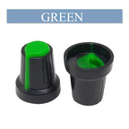 30PCS Potentiometer Knobs Set 6mm WH148 Assorted Colors Potentiometer Knobs Set Richie's AG2 Green 30PCS