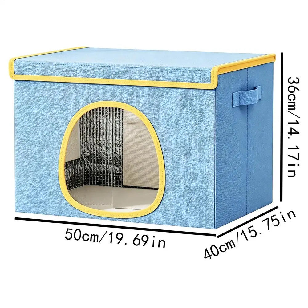 Cooling Cat House & Dog Nest with 6 Ice Packs | Indoor/Outdoor Pet Cooling House Richie's Blue