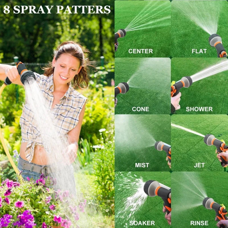 8-Pattern High-Pressure Garden Hose Spray Gun Adjustable Nozzle Garden Hose Nozzle Richie's