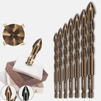 4-Piece Sawtooth Eccentric Drill Bit Set – Concrete, Tile & Wood Masonry Drill Bit Set Richie's