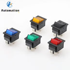 KCD4 Latching Rocker Switch 4/6 Pin with Light 16A 250V Rocker Switch Richie's