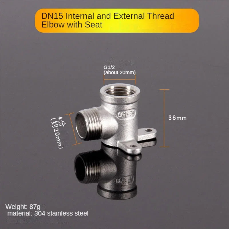 1/2" 304 Stainless Steel Pipe Fittings – Tee, Elbow & Connector Pipe Fitting Richie's Elbow with seat 1/2"