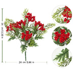 Red Berry Christmas Pine Branch Artificial Wreath Decoration Artificial Christmas Decor Richie's 2