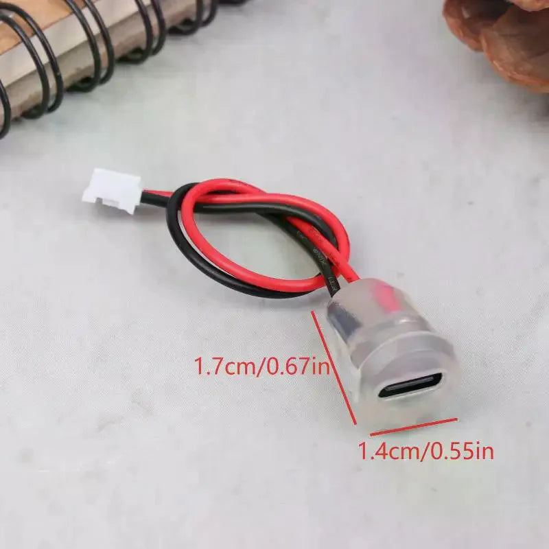 Type-C Female Socket Connector Waterproof LED 3A 5V Fast Charge USB-C Socket Connector Richie's