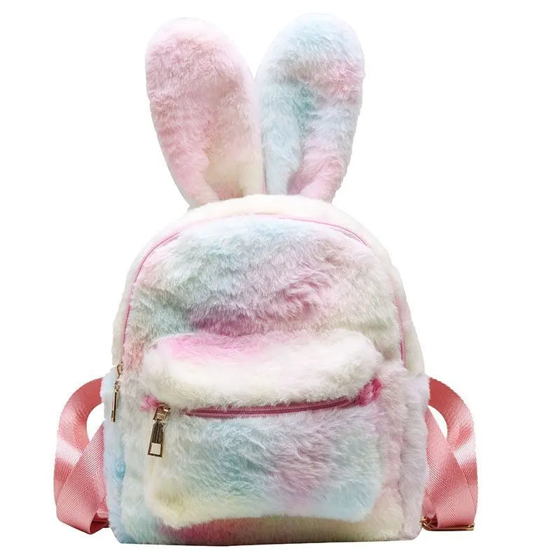 Kids Plush Rabbit Mini Backpack – Cute Bear Pendant Shoulder Bag Kids Mini Backpack Richie's Mixed