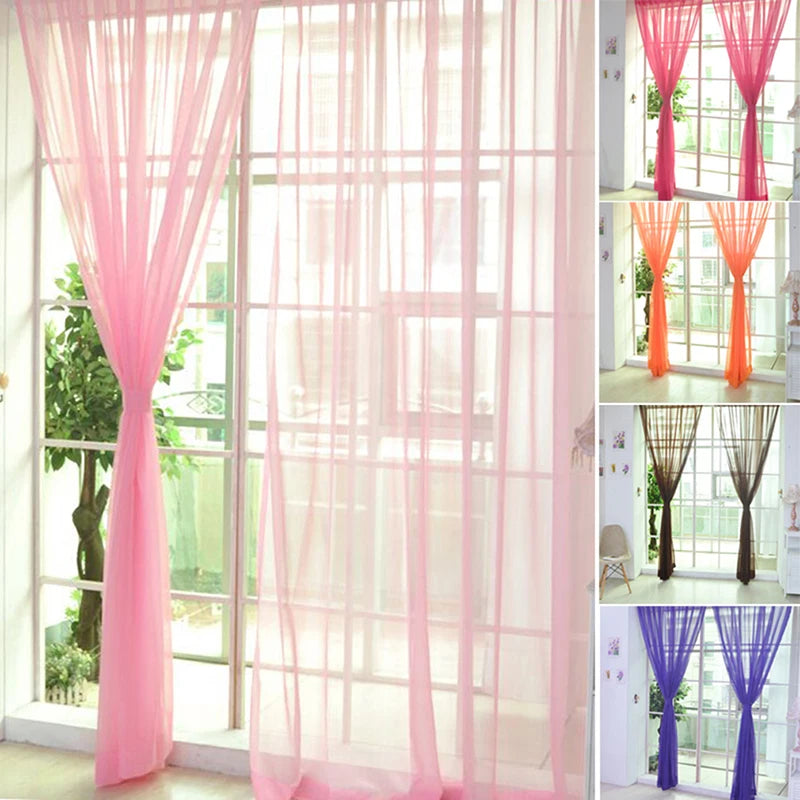 Sheer Gauze Curtain Panel – Modern Light Luxury 100% Polyester Sheer Curtain Panel Richie's