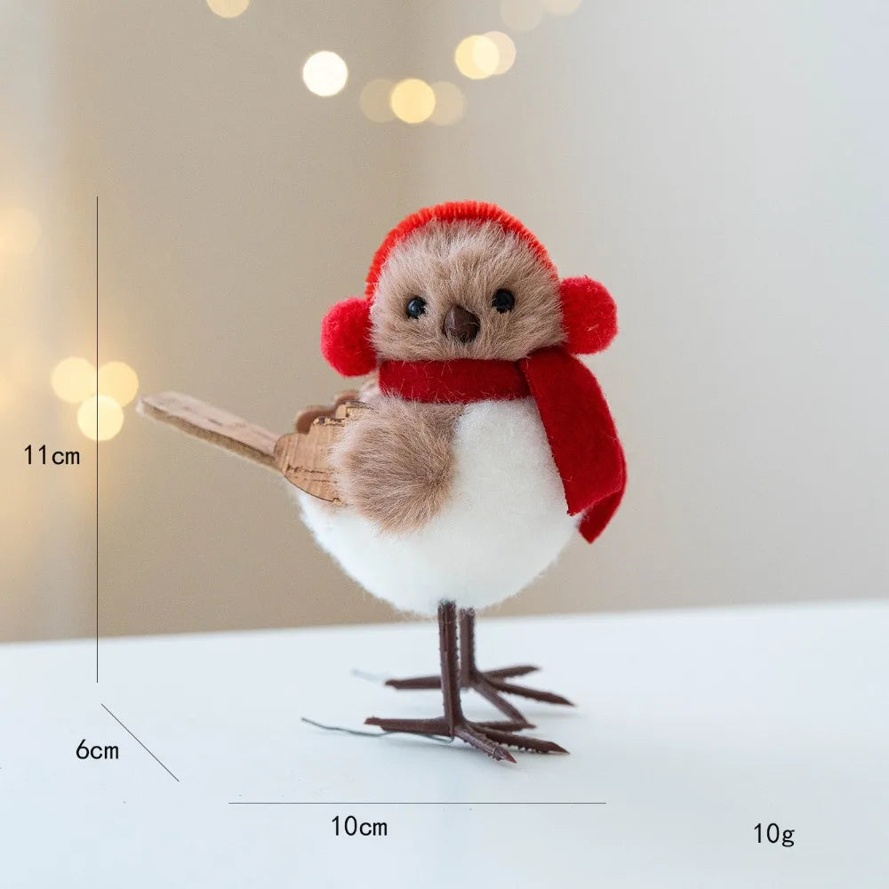 Foam Bird Christmas Tree Hanging Ornament – Red & White Christmas Ornament Richie's C