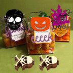 30 Pcs Wooden Skull Ornaments Halloween DIY Craft Pendants Halloween Craft Ornaments Richie's