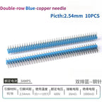10PCS Color Gilded Pin Headers 2.54mm Single & Double Row Set