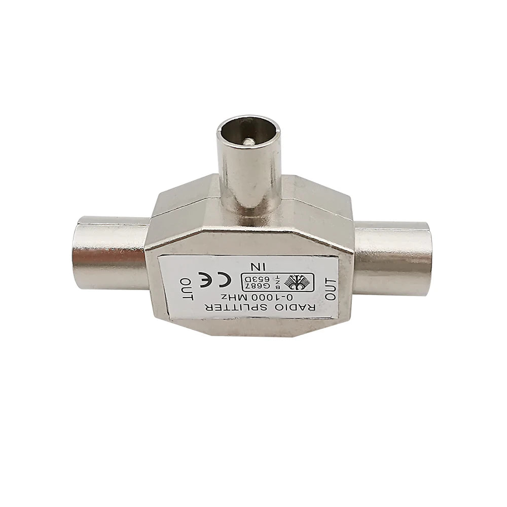 2-Way TV Coaxial Antenna Splitter Adapter | Male to Female Coaxial TV Splitter Richie's
