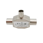 2-Way TV Coaxial Antenna Splitter Adapter | Male to Female Coaxial TV Splitter Richie's