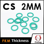 Green FKM Rubber O-Rings CS2mm – Heat & Chemical Resistant Seals Rubber O-Ring Seals Richie's