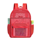 Women's Transparent Mesh Backpack – Lightweight Travel Student Bag Mesh Backpack Richie's Red