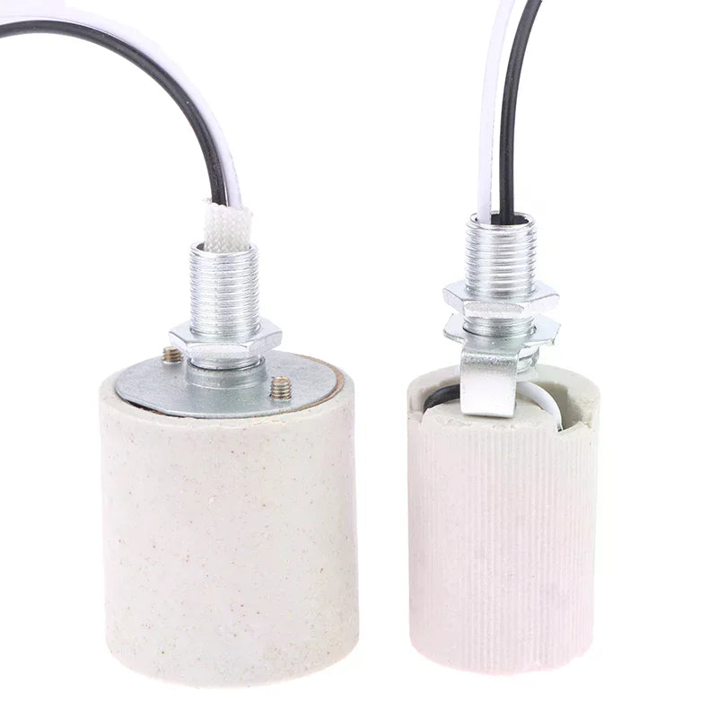 E14/E27 Ceramic Screw Lamp Holder | High-Temp Bulb Socket Ceramic Lamp Holder Richie's