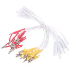 10Pcs TENS EMS Alligator Clip Electrode Cables 2mm Pin Accessories Electrode Clip Cables Richie's