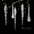 Acrylic Ice Drop Christmas Hanging Ornaments – Clear Pendants Christmas Ornaments Richie's