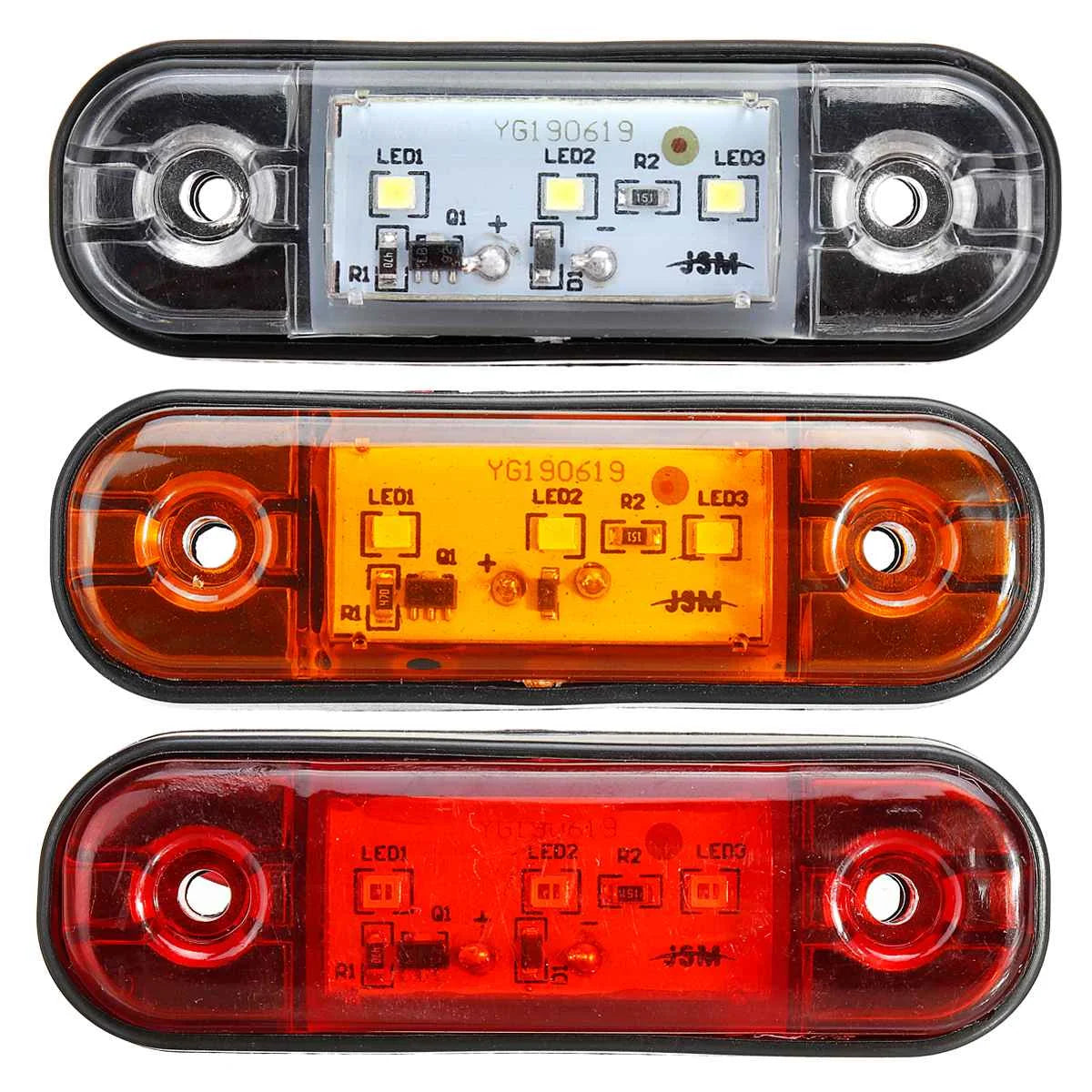 12V 24V Oval LED Side Marker Clearance Lights – Truck Trailer LED Marker Light Richie's