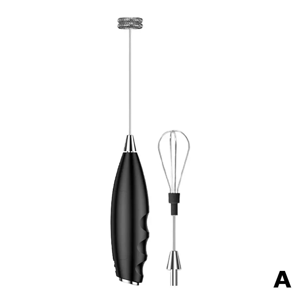 Wireless Electric Milk Frother & Egg Beater – 2-in-1 Mixer Electric Milk Frother Richie's Black
