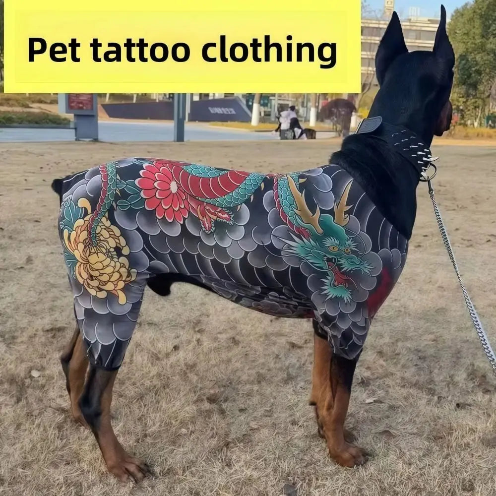 Tattoo Print Pet Vest – Breathable Dog & Cat Jacket S–6XL Pet Vest Jacket Richie's