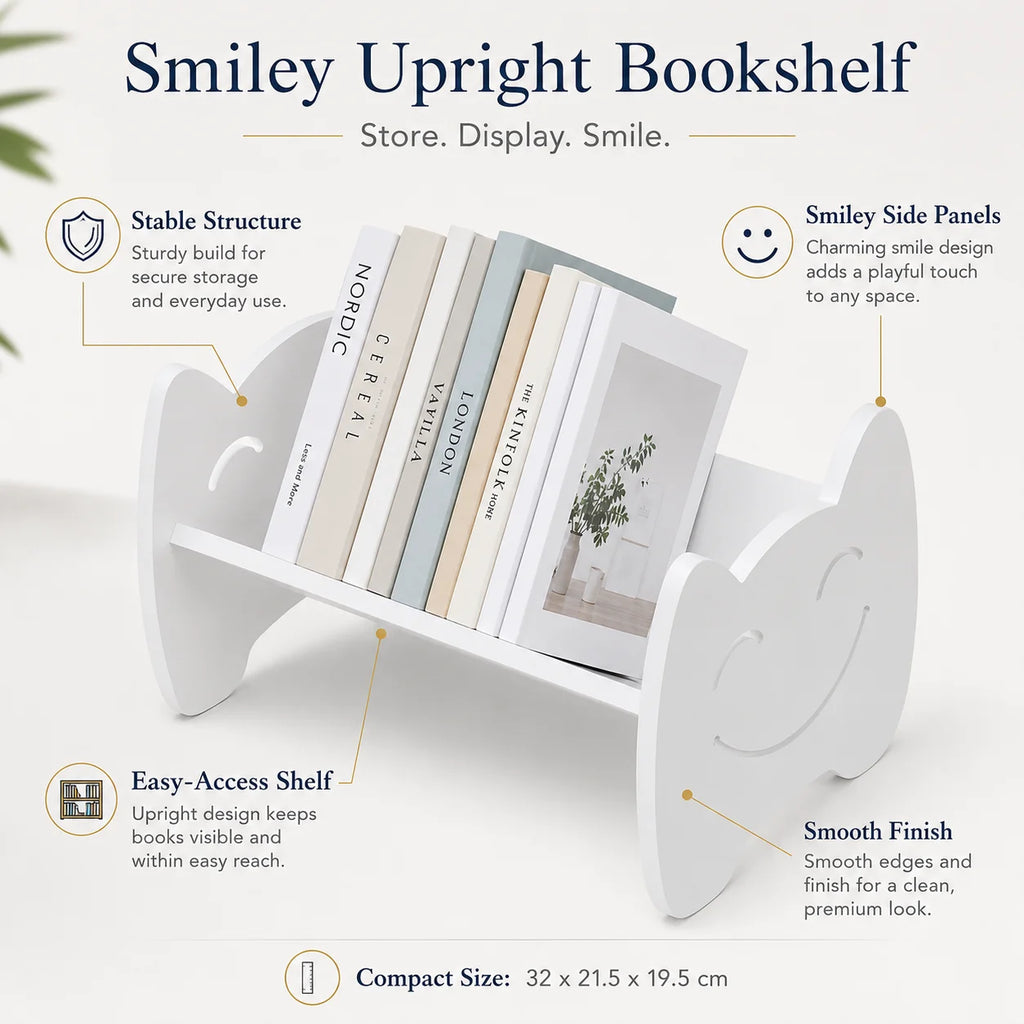 White Mini Desktop Bookshelf – Countertop Book Storage Rack Desktop Bookshelf Richie's