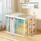 Clear PVC Flip-Top Organizer Box – Large Multi-Purpose Storage Storage Organizer Box Richie's M White