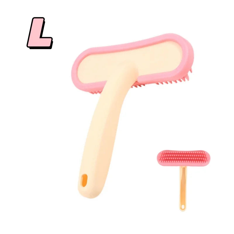 Silicone Pet Comb for Cats, Rabbits & Guinea Pigs S/L Pet Grooming Comb Richie's pink L