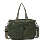 Large Capacity Corduroy Tote Bag | Korean Style Shoulder Bag Corduroy Tote Bag Richie's