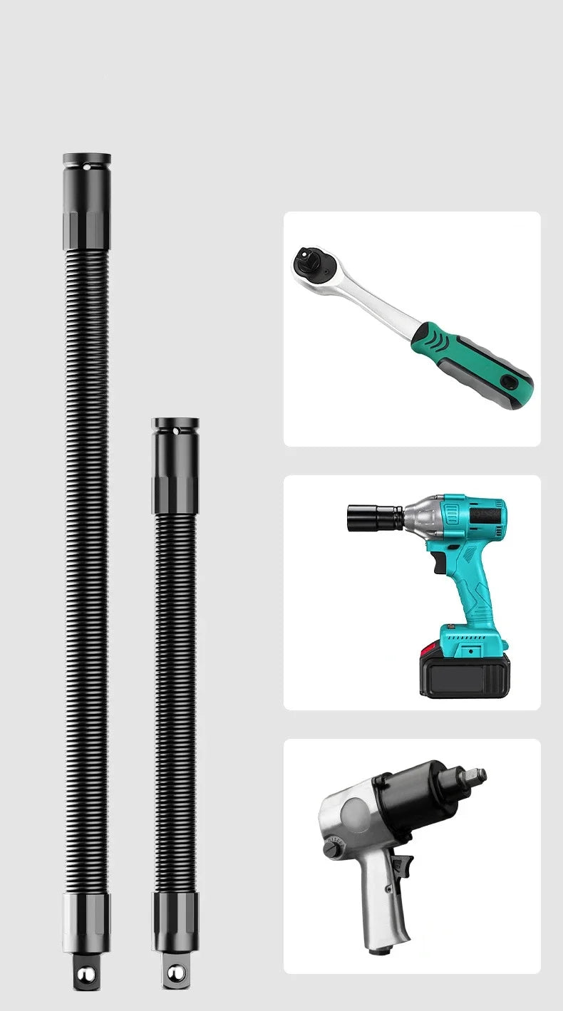 1/2" Drive Flexible Socket Extension Bar & Ratchet Wrench Rod Socket Extension Bar Richie's