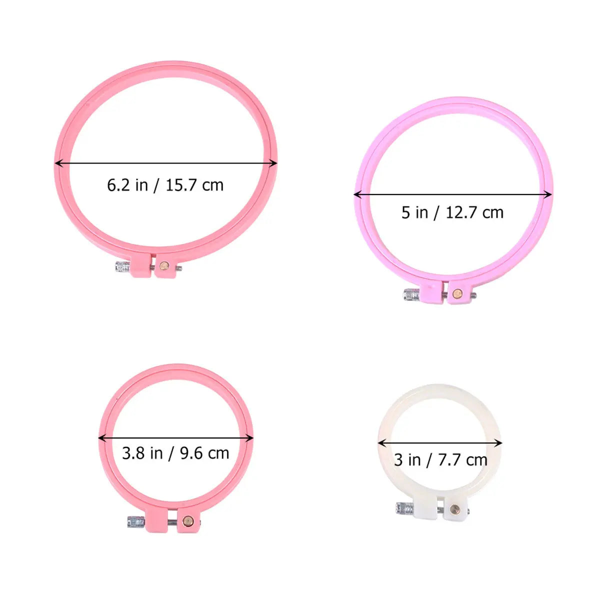 4-Piece Adjustable Embroidery Hoop Set – Cross Stitch Frames Embroidery Hoop Set Richie's