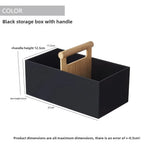 2-Grid Countertop Organizer – Remote, Cosmetics & Kitchen Box Countertop Storage Organizer Richie's Style A-Black