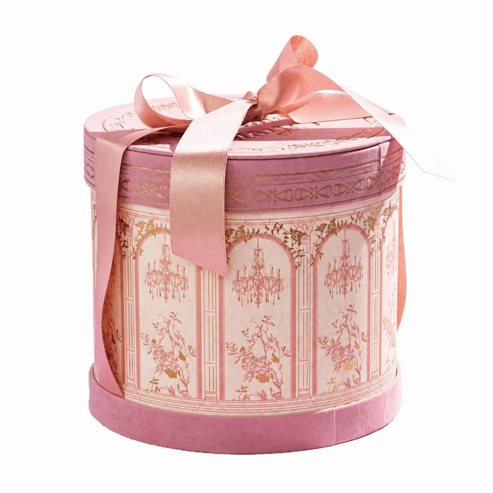 Round Gift Box with Ribbon | Wedding Favor Packaging Box Gift Box Richie's Pink 12-11.7cm