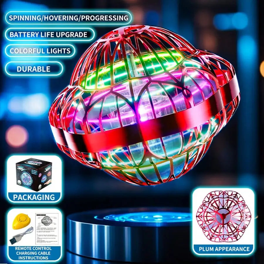 UFO Smart Floating Ball – LED Glow Spinning Flying Toy Gift Flying Toy Richie's wx-598-h OneSize