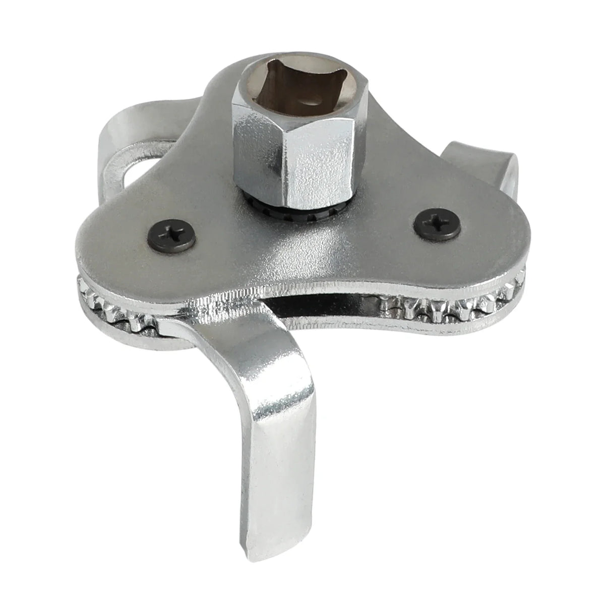 Universal 3-Jaw Adjustable Oil Filter Wrench 2.5"–4.5" Oil Filter Wrench Richie's Silver
