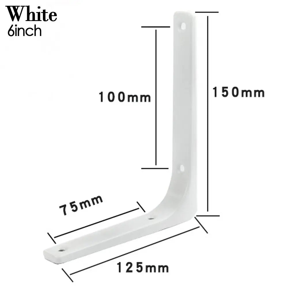 Steel Triangle Wall Bracket Heavy Duty Shelf Support 4–10 Inch Shelf Bracket Richie's White-6inch