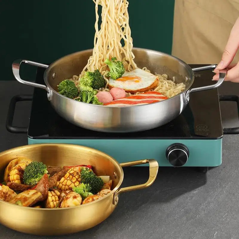 Stainless Steel Hot Pot Dual Handles – Induction Compatible Stainless Steel Pot Richie's