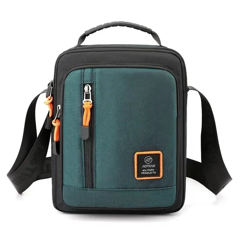 Men's Nylon Crossbody Messenger Bag – Casual Shoulder Handbag Men's Crossbody Bag Richie's green large