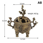 Chinese Style Alloy Incense Burner Bowl with Handle | Yoga Decor Incense Burner Richie's A8