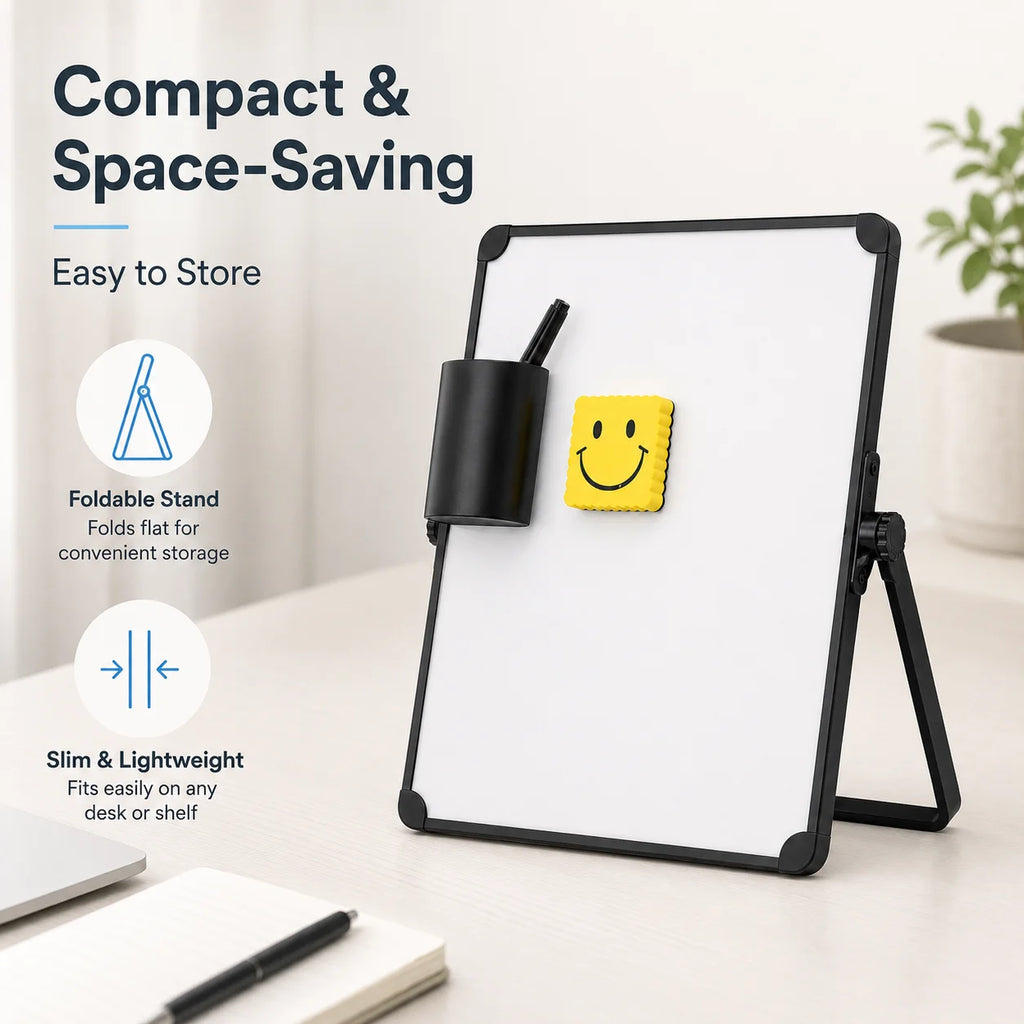Portable Magnetic Desktop Mini Whiteboard with Pen Holder Desktop Whiteboard Richie's