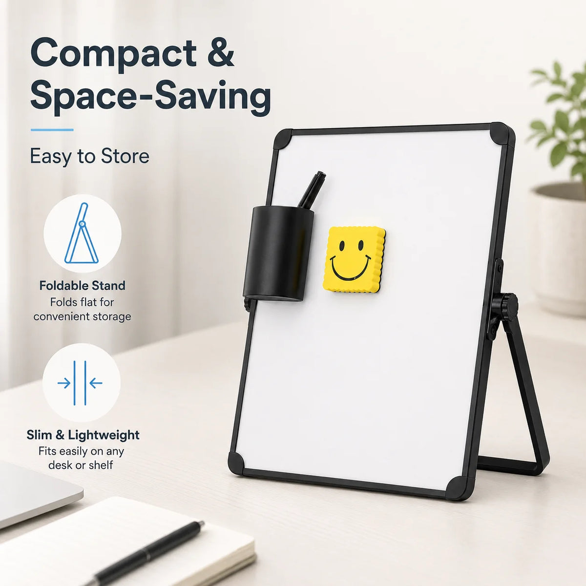 Portable Magnetic Desktop Mini Whiteboard with Pen Holder Desktop Whiteboard Richie's