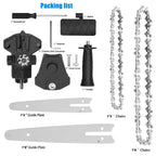Electric Drill to Chainsaw Kit – 4 & 6 Inch Conversion Set Chainsaw Drill Attachment Richie's
