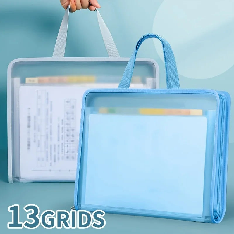 13-Compartment Zippered File Organizer – Office, Travel & School File Organizer Folder Richie's