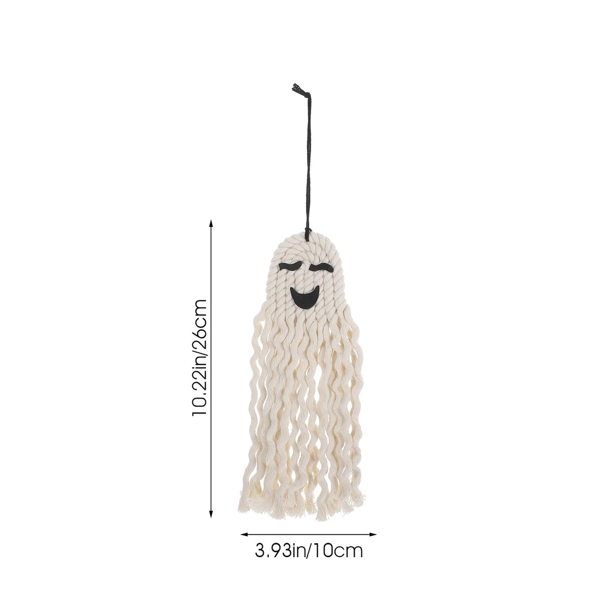 Handwoven Halloween Ghost Hanging Decor – Reusable Cotton Pendant Halloween Wall Decoration Richie's