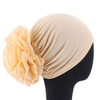Women's Ruffle Flower Turban Hat – Headscarf & Sleep Cap Women's Turban Hat Richie's khaki